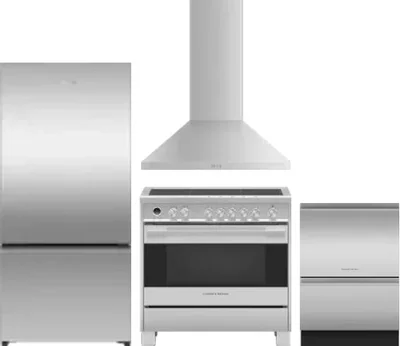4 Piece Package Includes Refrigerator, Range, Hood And Dishwasher